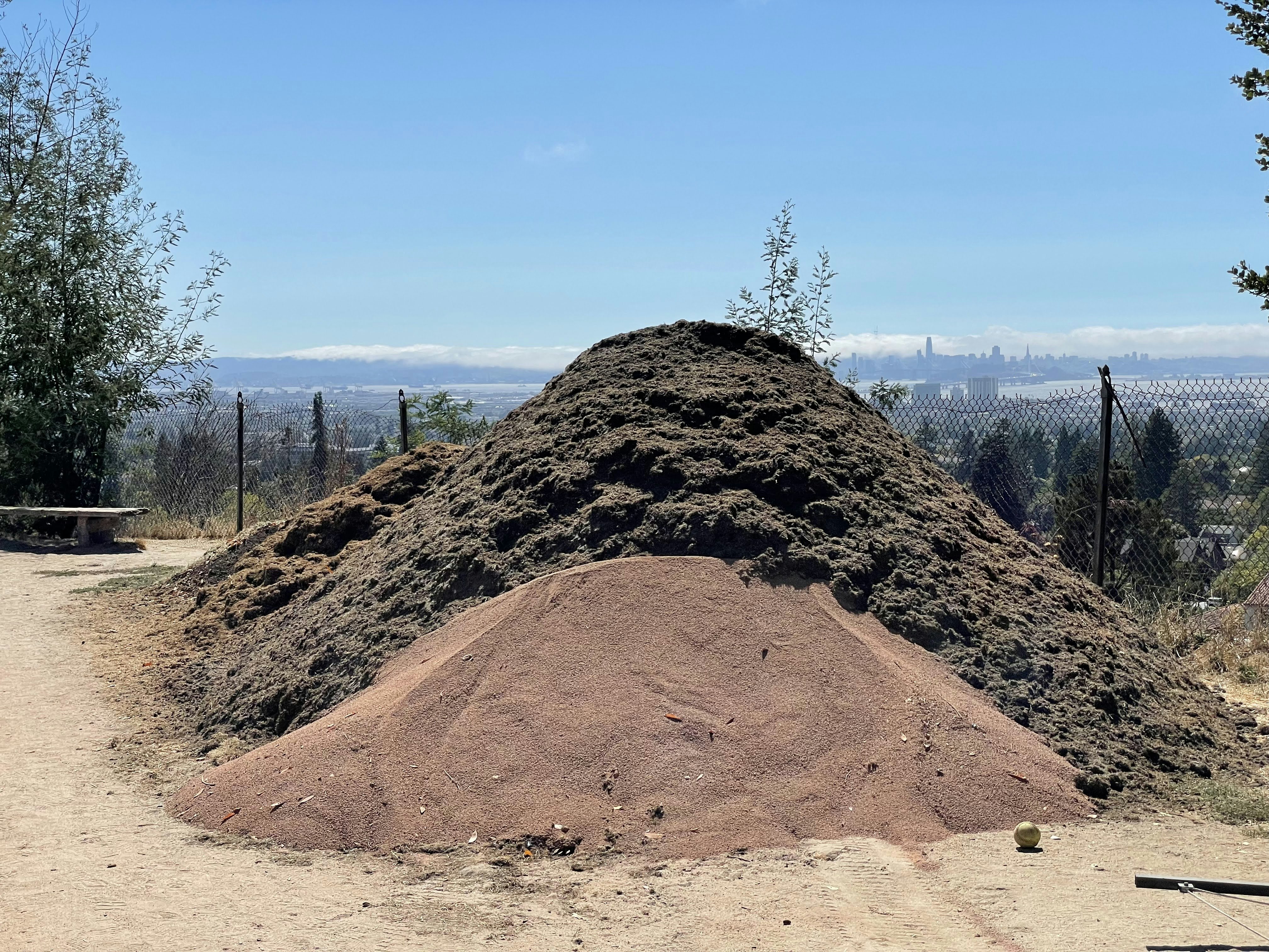Dirt and sand piles