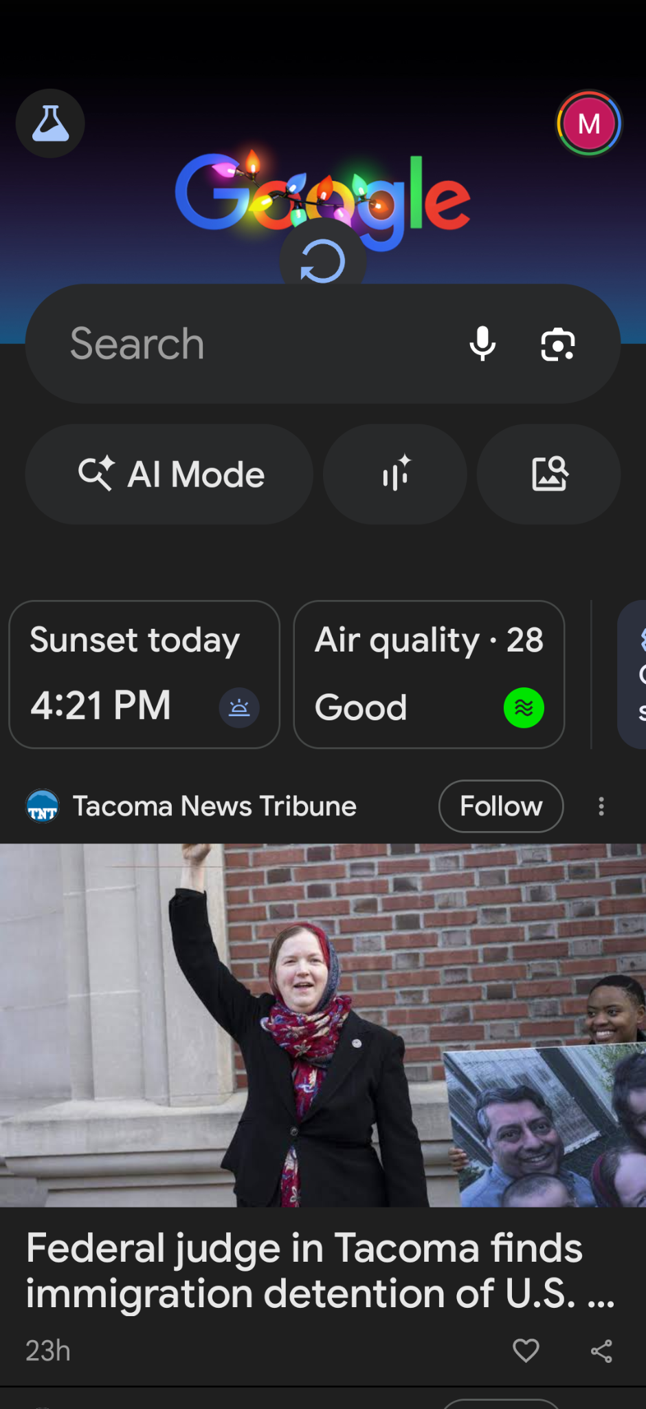 MSN homepage picking up news of the Chaudhrys' habeas victory.