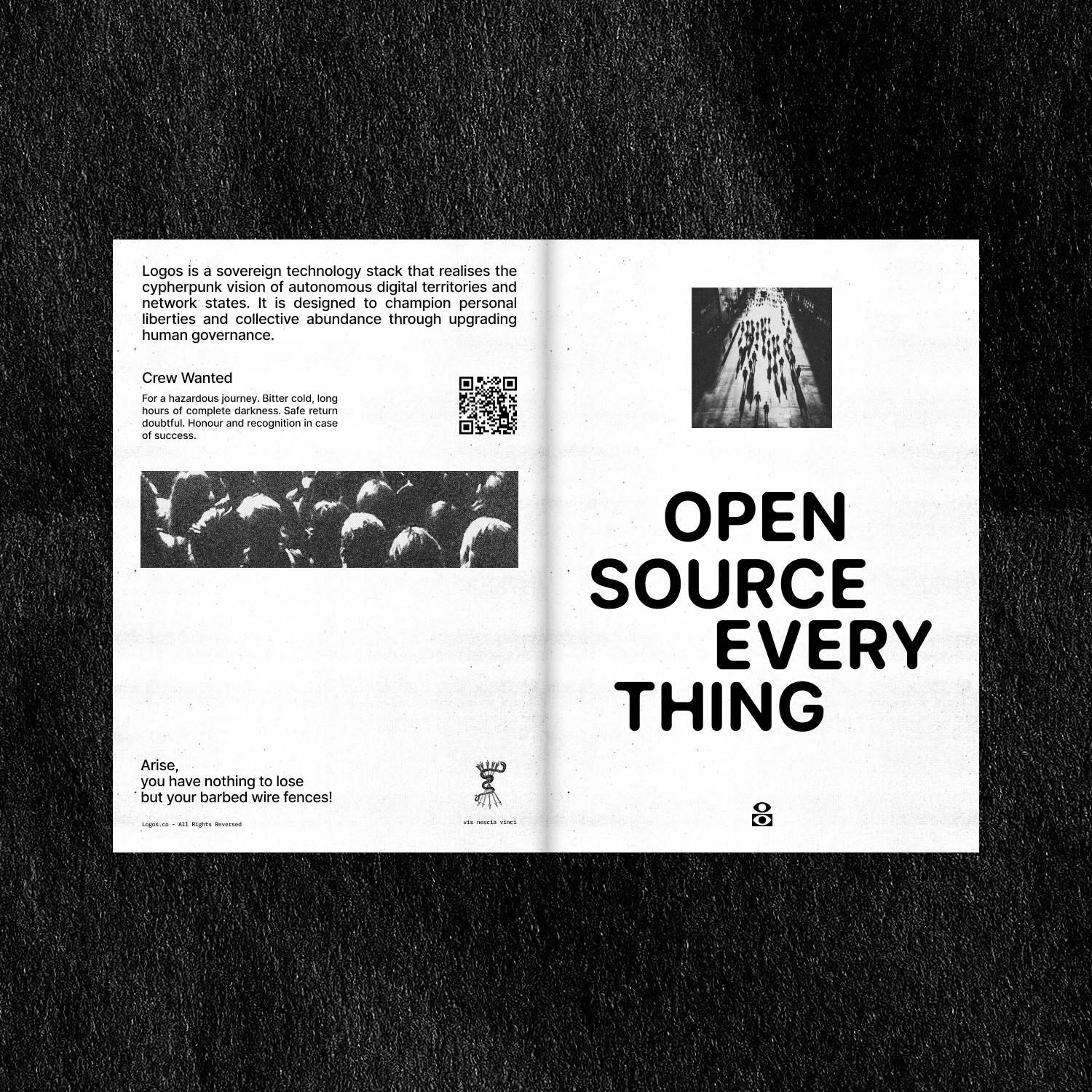 Open source everything - Logos zine loop.